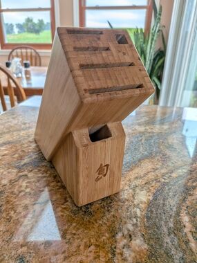 Shun Bamboo Knife Block - Natural Light Wood
